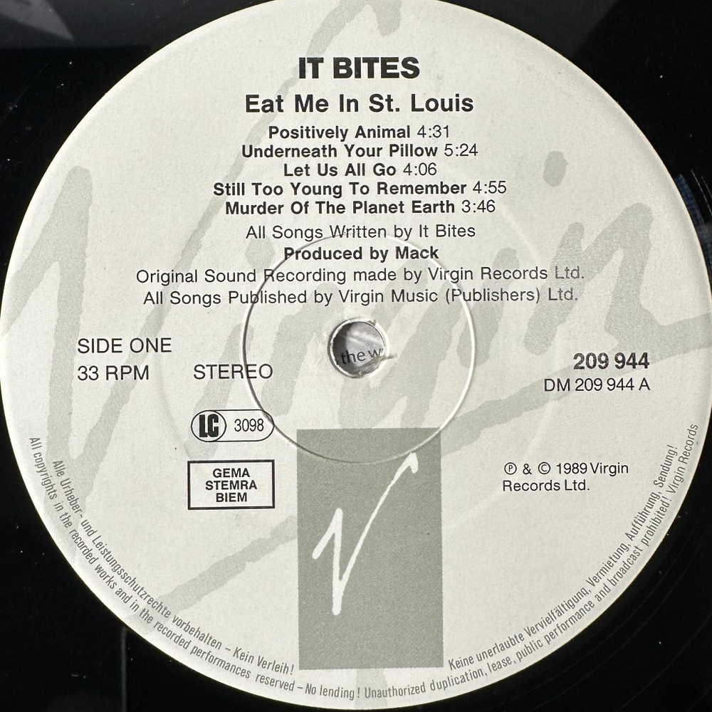 It Bites ‎– Eat Me In St. Louis (Европа 1989г.)