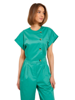 Комбинезон медицинский женский Dr. Nice DRN277 Beauty, черный, 46-48