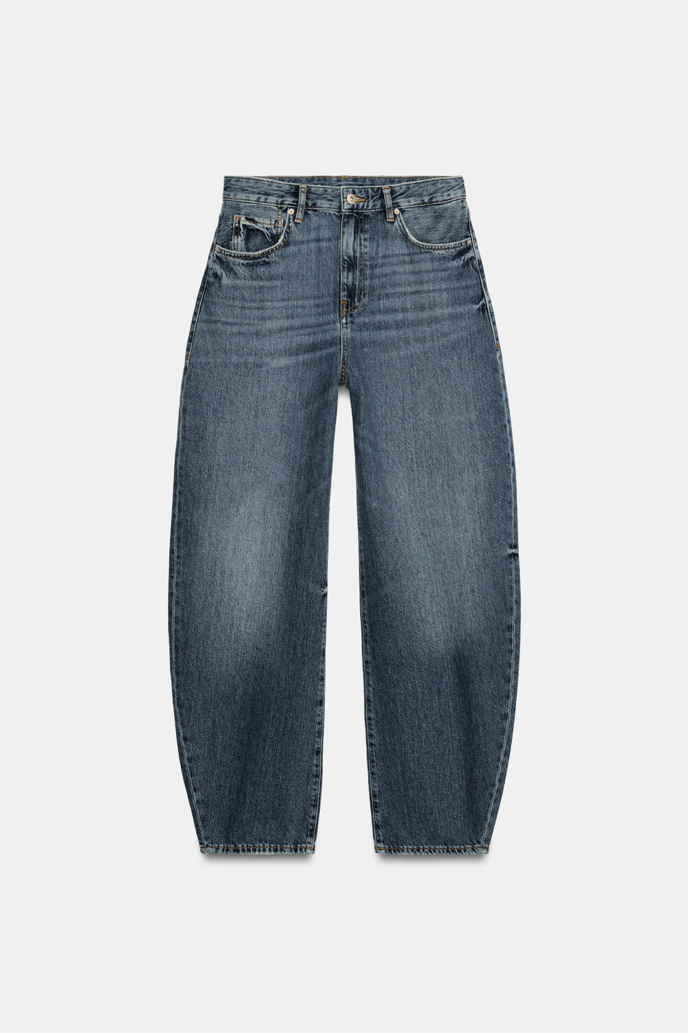 ДЖИНСЫ BARREL С ВЫСОКОЙ ПОСАДКОЙ — ZW COLLECTION — ZARA