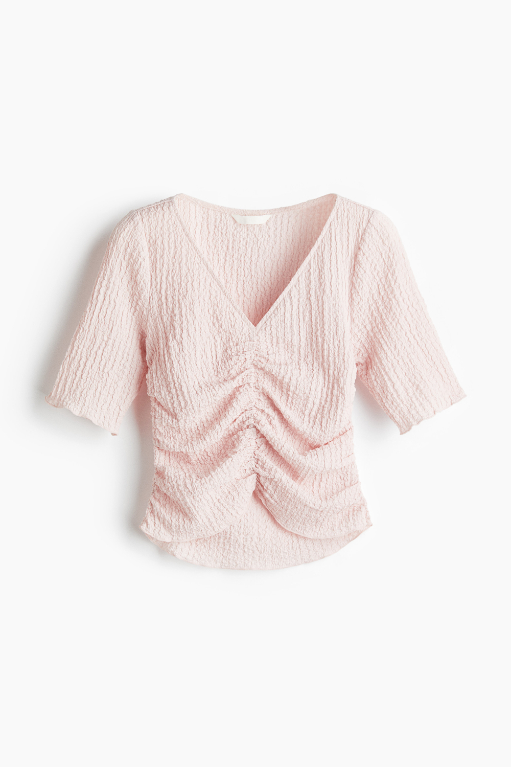 Топ с драпировкой из текстурного джерси - H&M