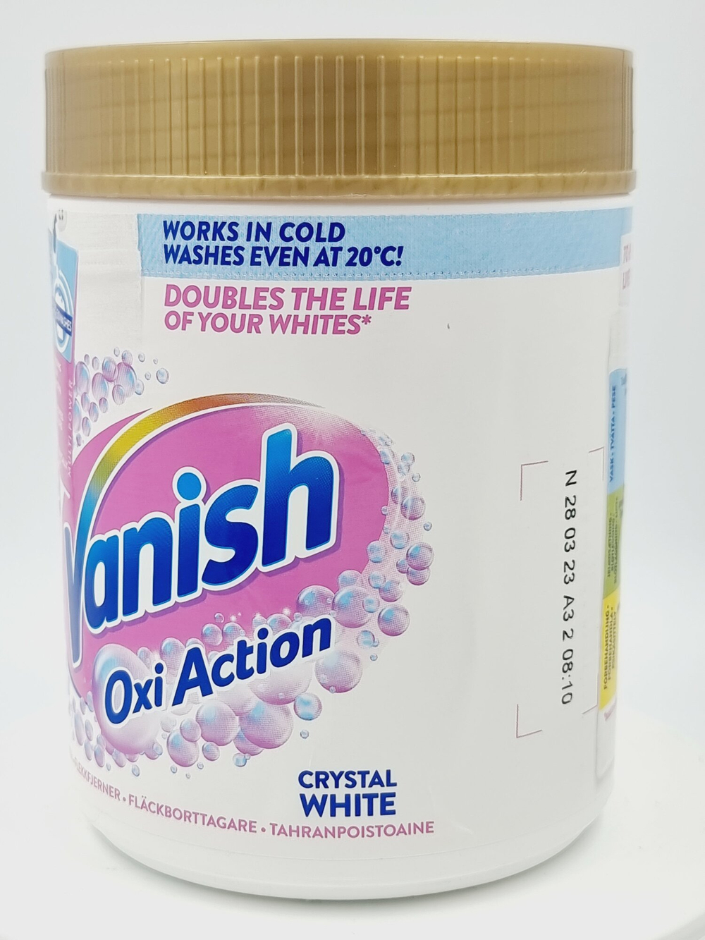 VANISH Oxi Action Пятновыводитель для белого и цветного белья 470 г (Дания)
