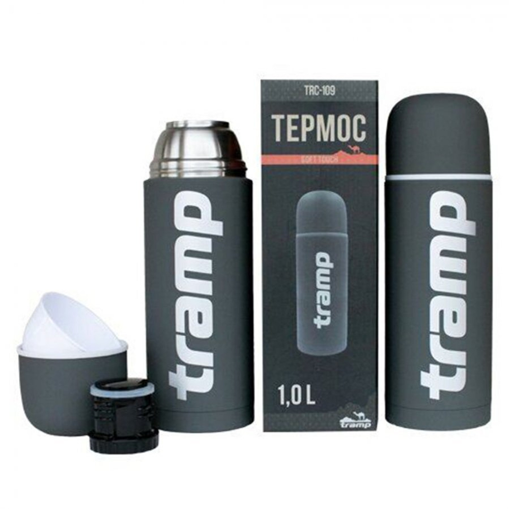 Термос Soft Touch 1 л Tramp TRC-109-9605 черный