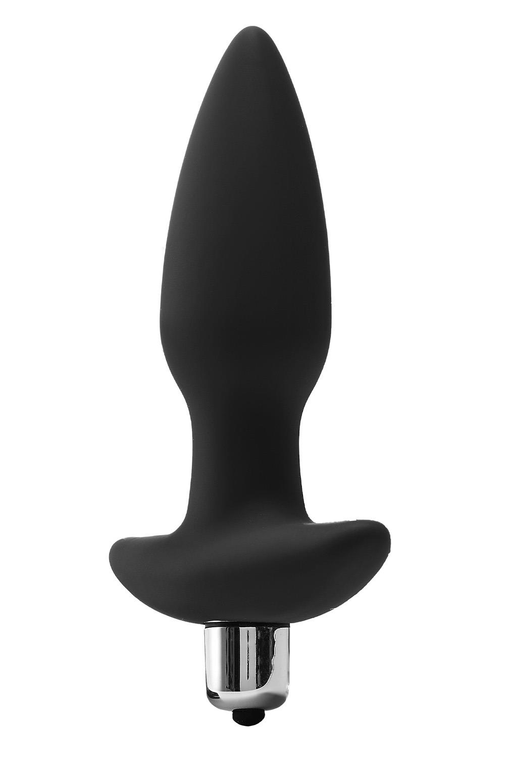 Черная анальная вибропробка FantASStic Vibrating Plug - 14 см. (Цвет: черный)