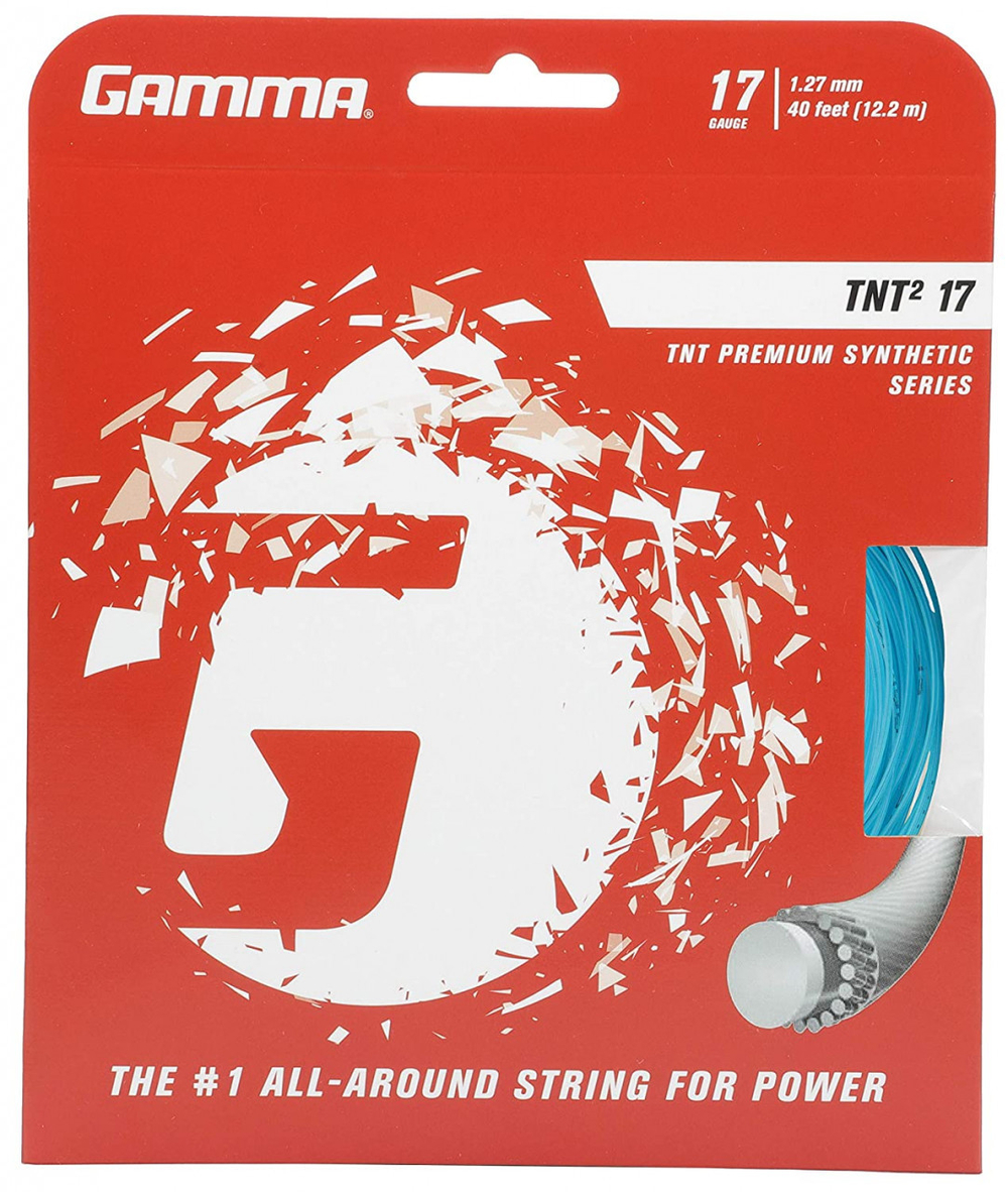Теннисные струны Gamma TNT2 (12,2 m) - небесный