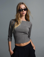 Женский свитер с вырезом-лодочкой - BERSHKA