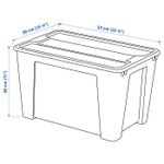 Контейнер с крышкой IKEA SAMLA (САМЛА), Прозрачный, 57x39x28 см, 45 л