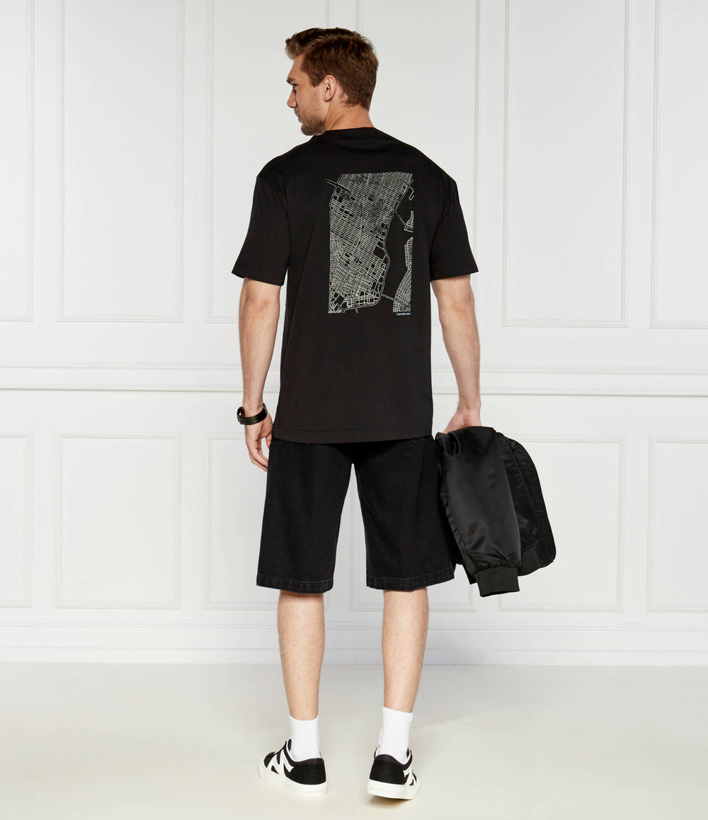 Футболка CITY GRID MAP CALVIN KLEIN JEANS - черный(J30J325689)