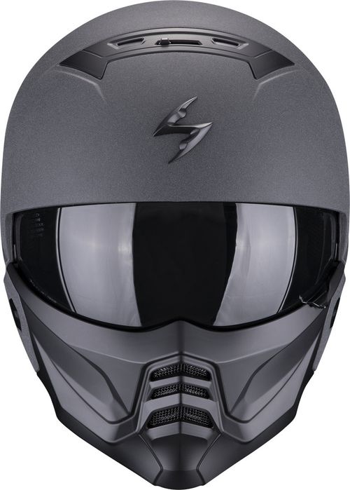 Купить Мотошлем Трансформер Scorpion EXO Combat II Graphite / Матовый / Серый