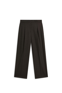 Massimo Dutti Прямые брюки из 100% шерсти - Limited Edition, коричневый меланж