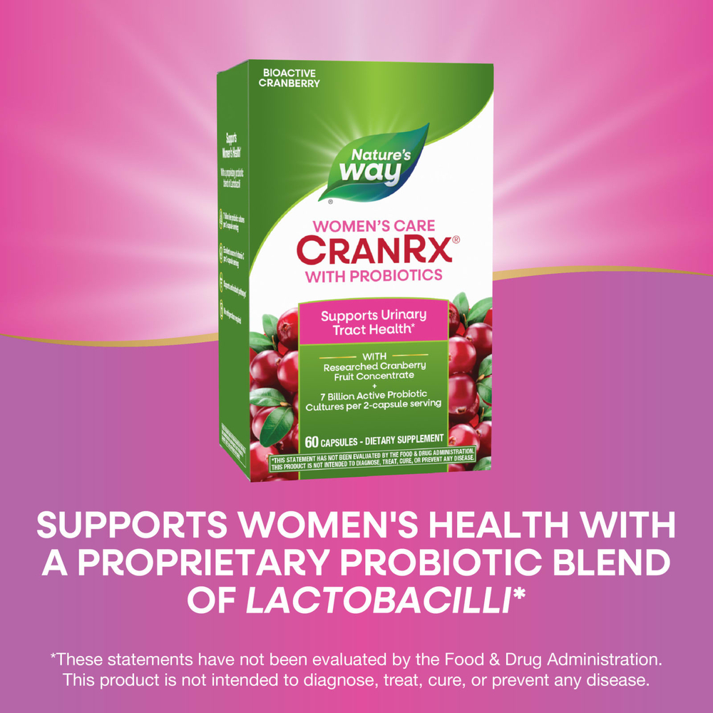 Nature's Way, CranRx®, средство для ухода за женщинами с пробиотиками, 60 капсул