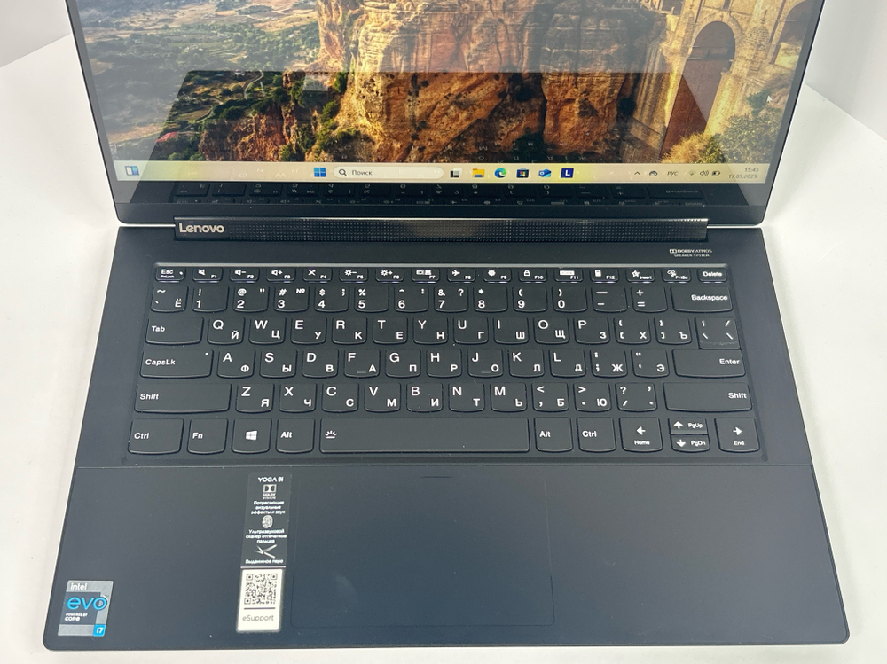 Ноутбук Lenovo Yoga 9i 14ITL5 (82BG005WRU) 14"/Intel Core i7-1185G7/RAM 16GB/SSD 512GB/Intel Iris Xe Graphics/1920x1080/IPS/Windows11/Подсветка кл-ры: LED/черный. Состояние: B1