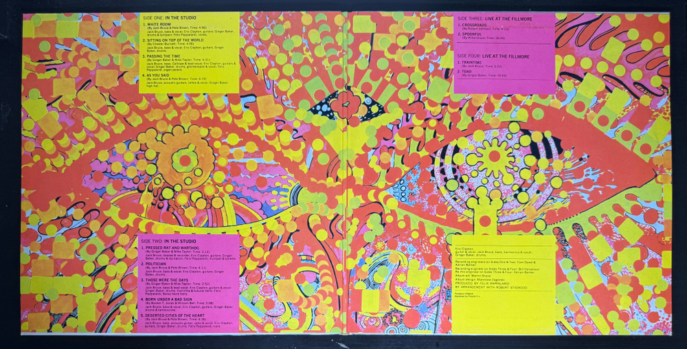 Cream ‎– Wheels Of Fire 2LP (Германия)