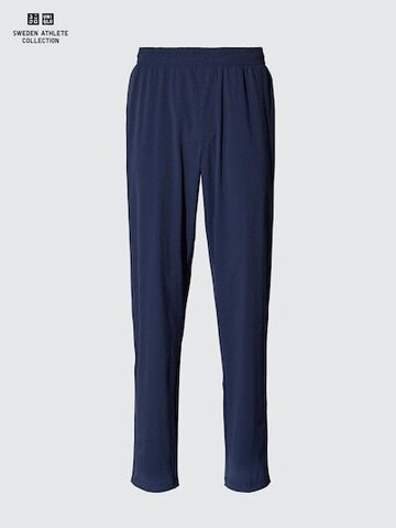 UNIQLO ЭЛАСТИЧНЫЕ СПОРТИВНЫЕ БРЮКИ, ТЕМНО-СИНИЙ