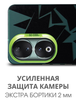 Дизайнерский чехол из пластика для HONOR 90 (не PRO!) с усиленной защитой камеры и глянцем