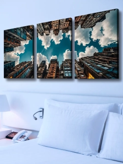Картина Узкая улица мегаполиса модульная 50x70см 3шт.