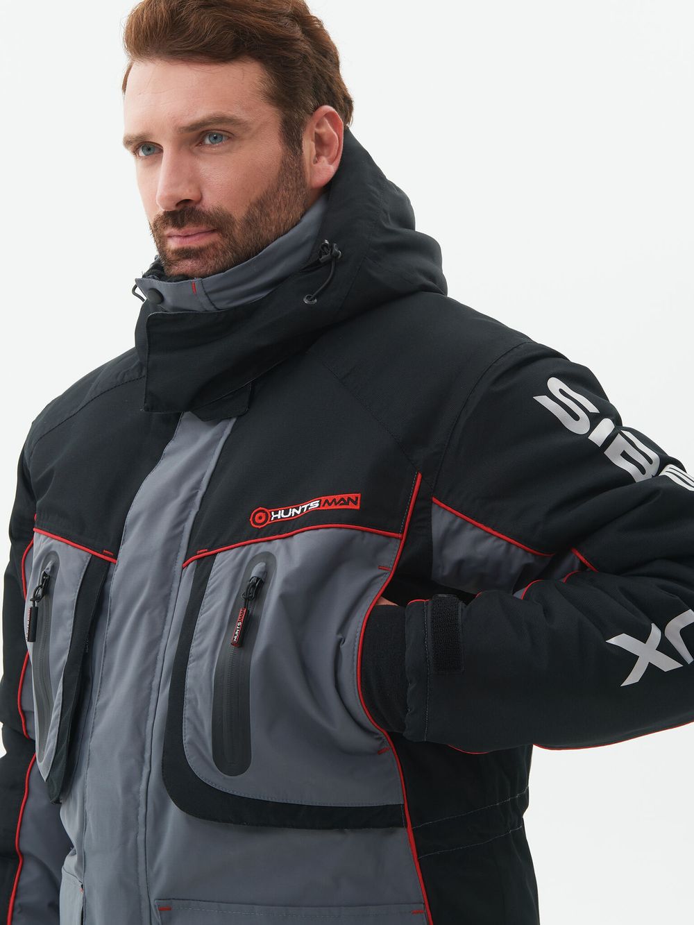 Костюм зимний Siberia LUX ткань Breathable цвет Серый/Черный