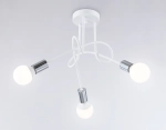 Потолочный светильник в стиле лофт TR80414/3 WH/CH белый/хром E27/3 max 60W D670*370