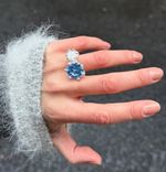 Кольцо Принцесса с голубым фианитом / Blue La Princesse