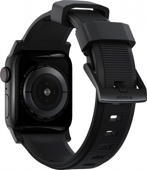 Ремешок Nomad Rugged Strap, black hardware - Apple Watch Ultra (49mm) 8/7 (45mm)/6/SE/5/4 (44mm)/3/2/1 (42mm), черный
