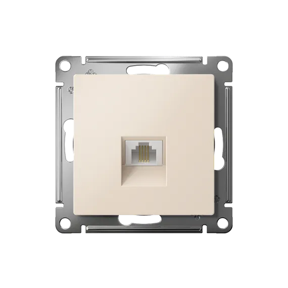 Розетка телефонная RJ11 Systeme Electric AtlasDesign Бежевый ATN000281