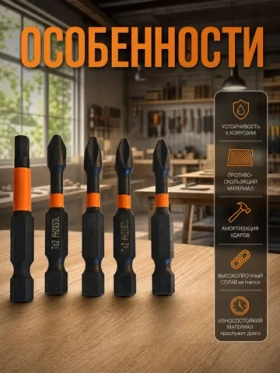 Набор бит торсионных магнитных ударных для шуруповерта