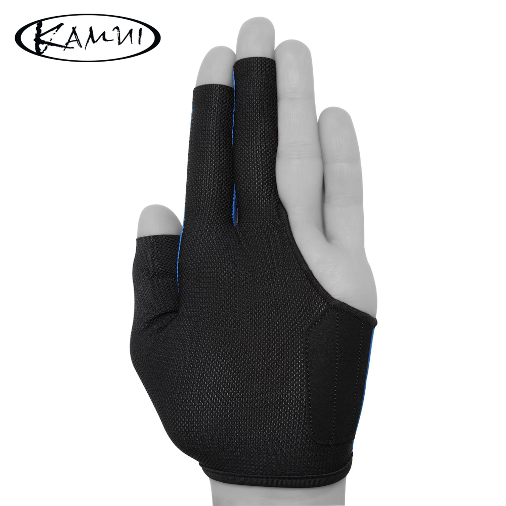Перчатка для бильярда "Kamui QuickDry Short" синяя/черная левая XL