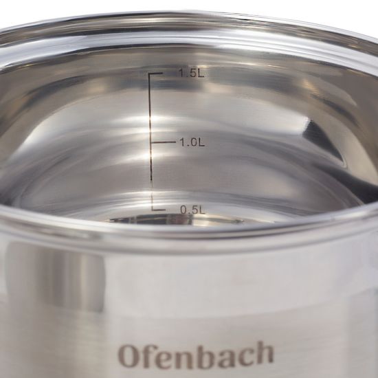 Набор кастрюль 4 предмета (1,1 л; 1,7 л) Ofenbach NB 100003 из нержавеющей стали