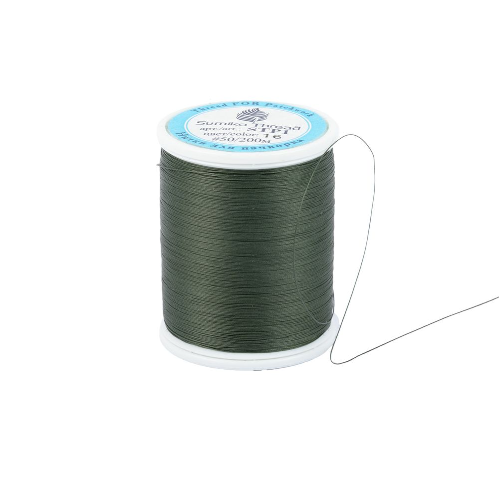 Нитки для пэчворка SumikoThread 200 м, (219 ярд), 16 хаки