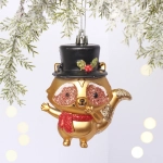 Ёлочная игрушка «Умный енотик» 7*9*10 см