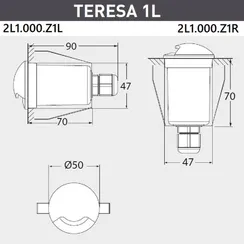Встраиваемый светильник уличный Teresa 2L1.000.000.LXZ1L Fumagalli