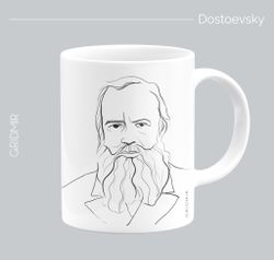 Кружка с принтом минимализм "Достоевский"