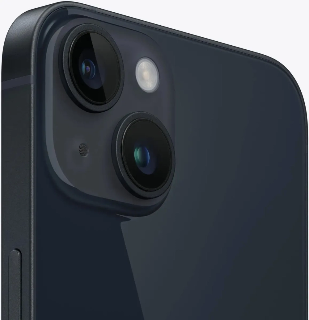 Смартфон Apple A2882 iPhone 14 128Gb 6Gb темная ночь моноблок 3G 4G 1Sim 6.1" 1170x2532 iOS 15 12Mpix 802.11 a/b/g/n/ac/ax NFC GPS GSM900/1800 GSM1900 Protect