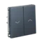 Выключатель для жалюзи двухклавишный Systeme Electric ArtGallery Грифель GAL000719