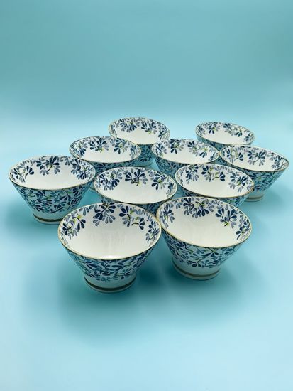 Пиала салатная 12,5х7,5 см. керамика, "Япония" с декором листья