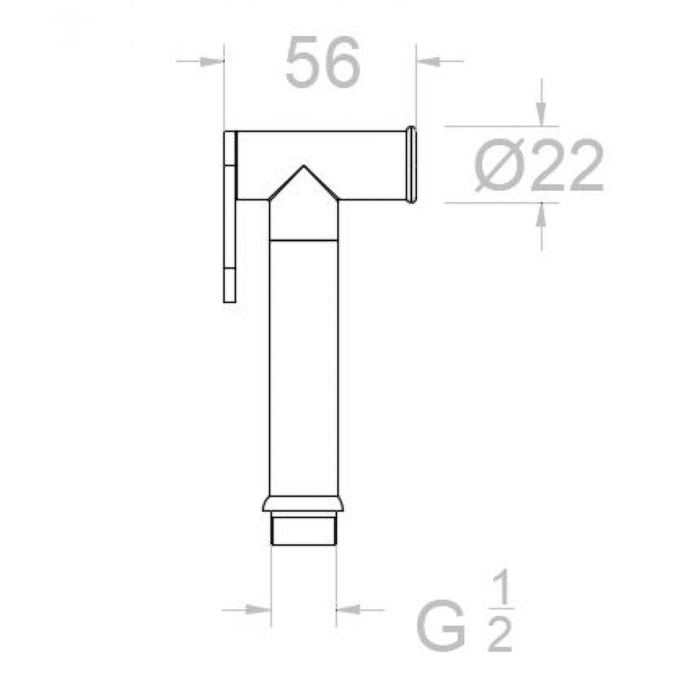 Лейка гигиенического душа латунь WC 9552NM чёрный