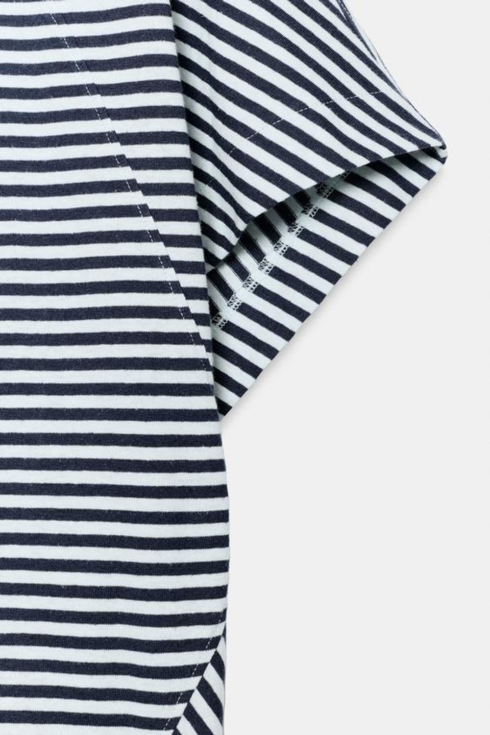 ZARA ФУТБОЛКА ОВЕРСАЙЗ В ПОЛОСКУ, ОТТЕНКИ СИНЕГО