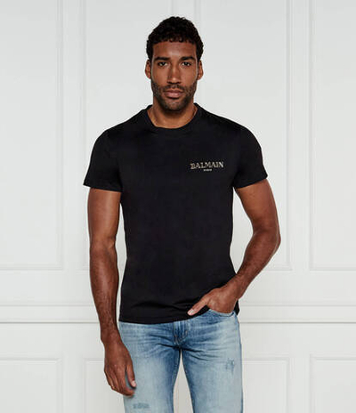 Футболка VINTAGE Balmain - черный(EH1EF000 GD84)