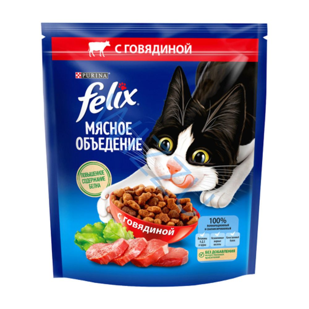 Корм для кошек FELIX Мясное объедение Курица 8х600г