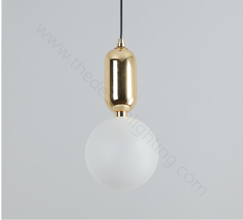 Pendant design lamp Aballs  by Parachilna (Gold,  D30)