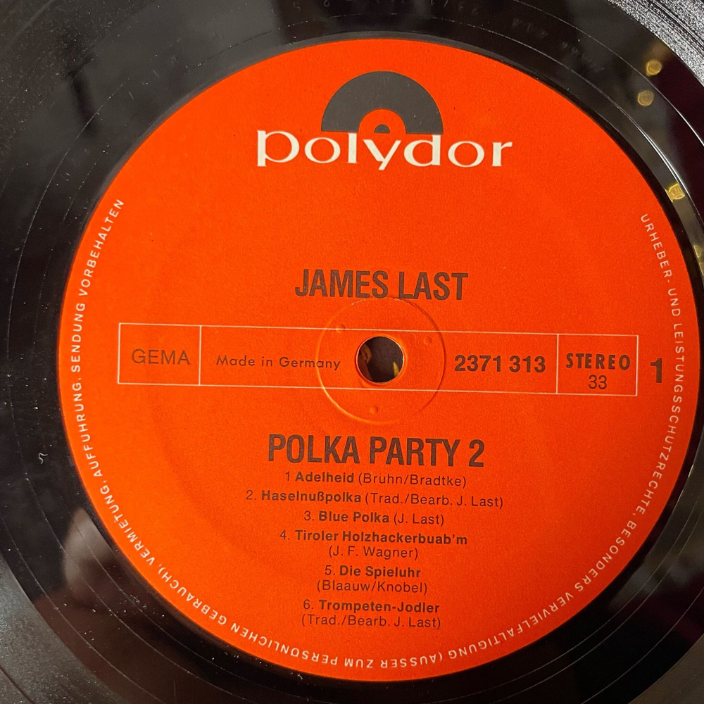Винтажная виниловая пластинка LP James Last Джеймс Ласт Polka Party II (Germany 1972)