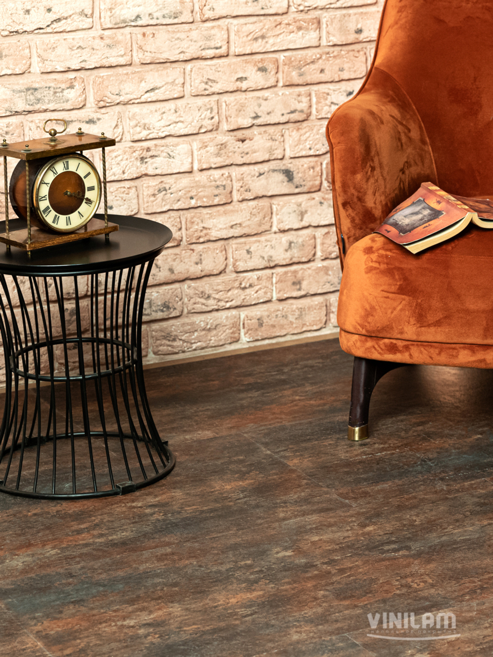 Виниловый ламинат Vinilam Ceramo 71617 Керамическая Сталь