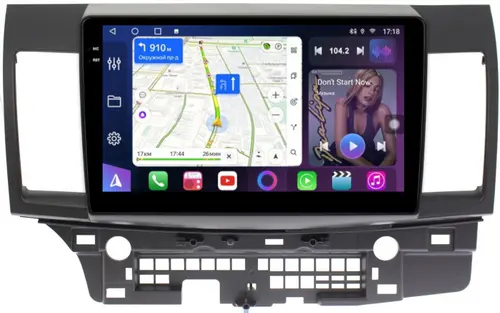 Магнитола для Mitsubishi Lancer X 2007-2016 - FarCar S500-TS18 монитор 10.36" QLED на Android 14, CarPlay, 4G SIM-слот