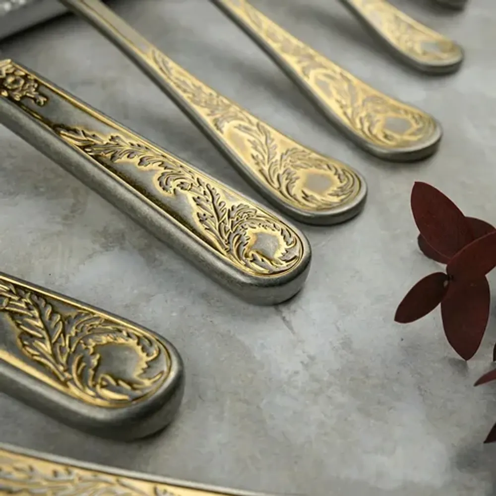 Вилка десертная 17,5 см матовая с золотом Lord Vintage Style P.L. Proff Cuisine [12]