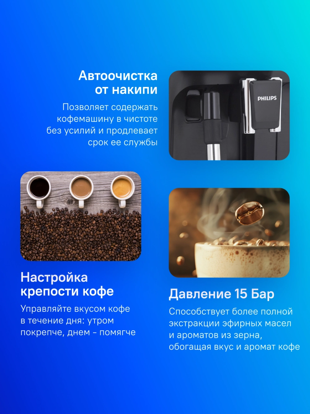 Кофемашина Philips EP3321/40 1500Вт черный