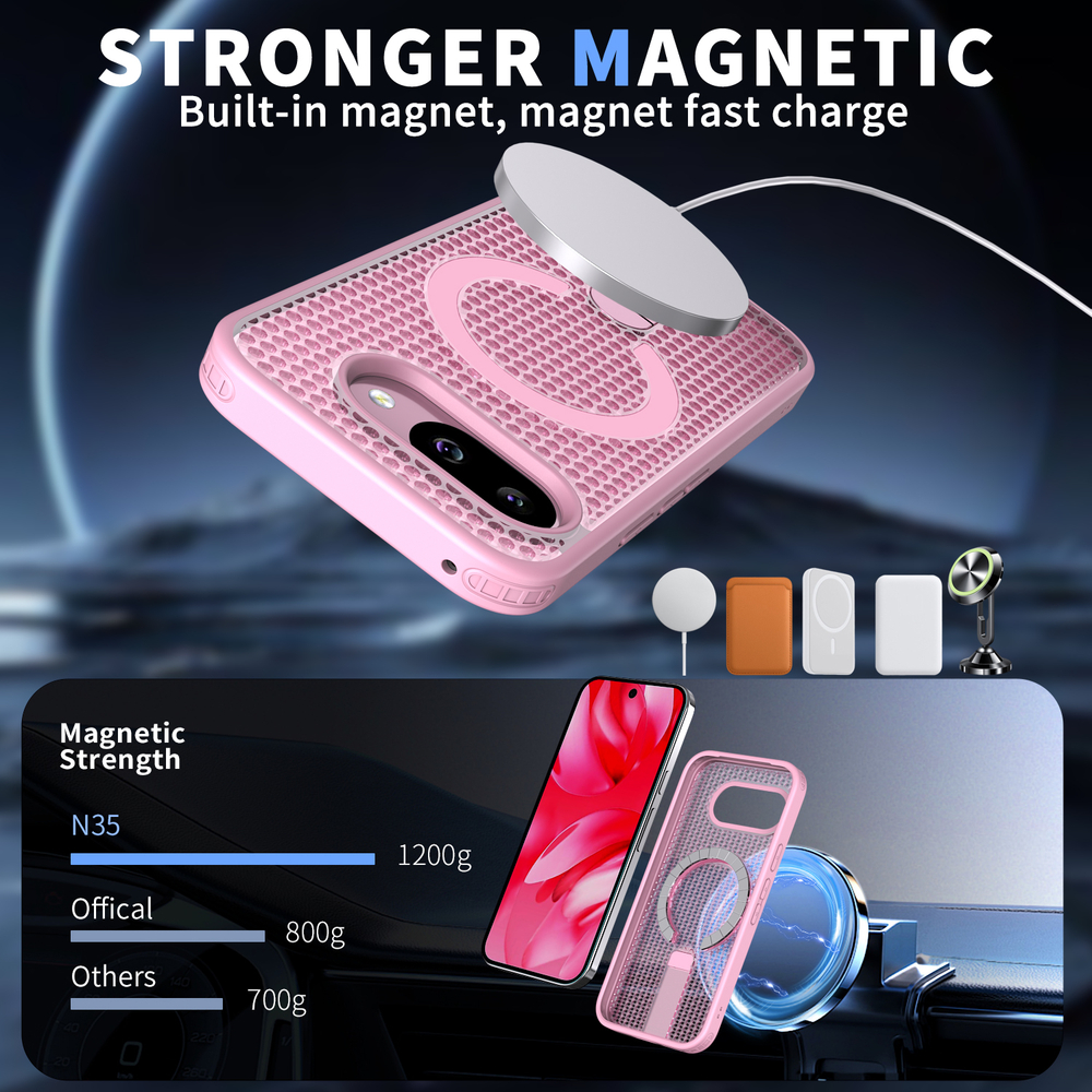 Прозрачный чехол Mesh Pro Magnetic Case для Google Pixel 9А