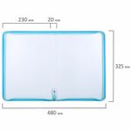 Папка объемная на молнии пластиковая BRAUBERG PASTEL, А4, 330х240 мм, 600 мкм, цвет аквамарин, 271970