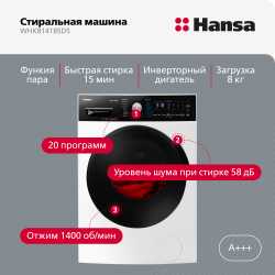 Стиральная машина Hansa WHK8141BSD5