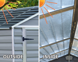 Сарай из поликарбоната Palram SkyLight 6x10 grey