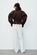 КУРТКА ИЗ ИСКУССТВЕННОЙ ЗАМШИ — ZARA