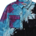 A Bathing Ape Tie Dye Relaxed Fit Cpo Shirt черный